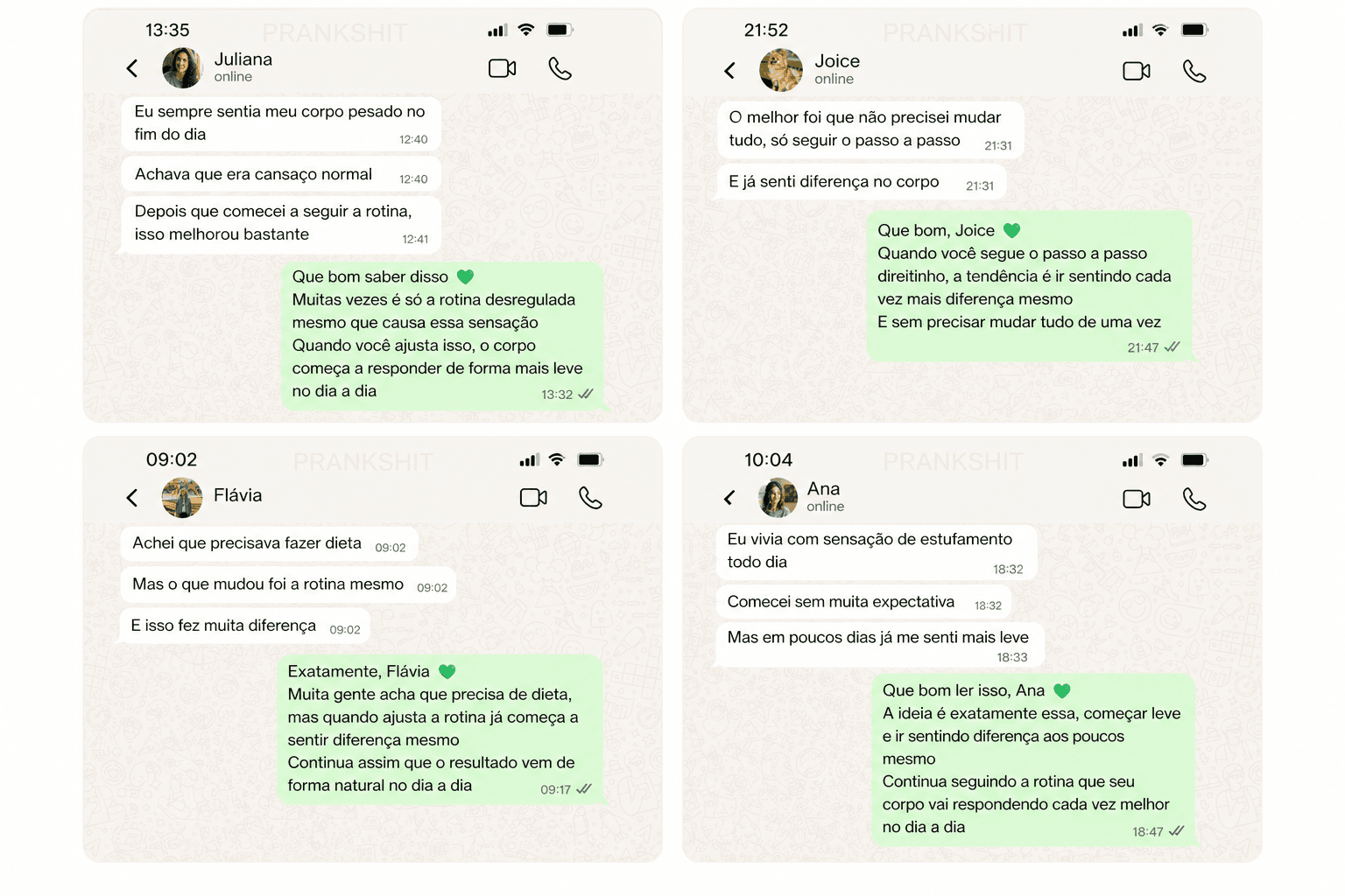 Depoimentos de clientes sobre o Detox7 PRO